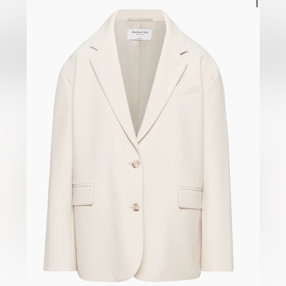 Aritzia Babaton Vogue Blazer, size 3, NWOT, matte pearl - Picture 2 of 11